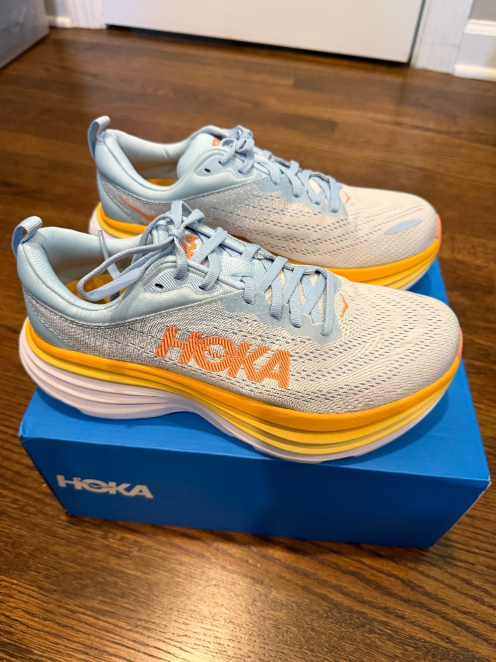 NEW HOKA Bondi 8 Women's 9 WIDE Summer Song Country Air Running Shoes